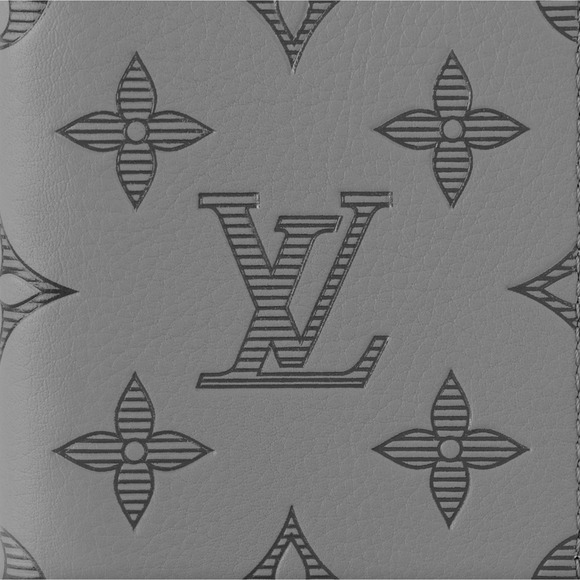 Louis Vuitton Monogram Shadow Grey Leather Logo Pocket Organizer Card Wallet - Picture 7 of 12